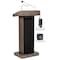 Oklahoma Sound Orator Lectern and Rechargeable Battery Wireless Tie Clip/Lavalier Mic, Ribbonwood M800X-RW/LWM-6 - alternate 2